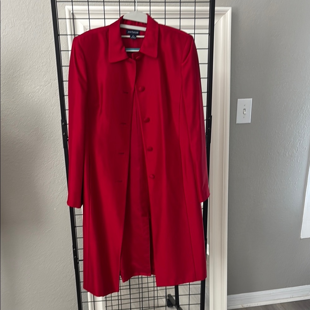 Ann Taylor Classic Red Trench Coat